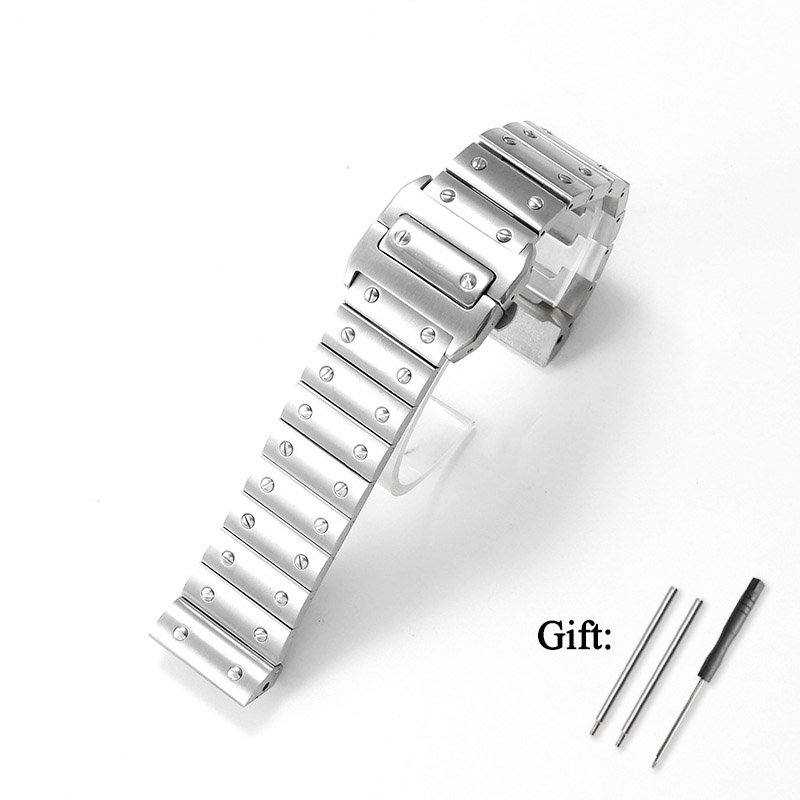 Cartier Watch Santos - Bracelet de montre en acier inoxydable